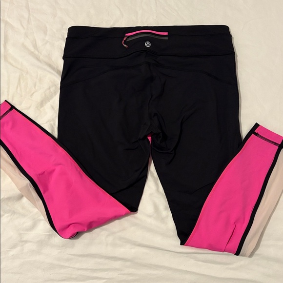 Pink and Black Lululemon Leggings - Picture 2 of 3